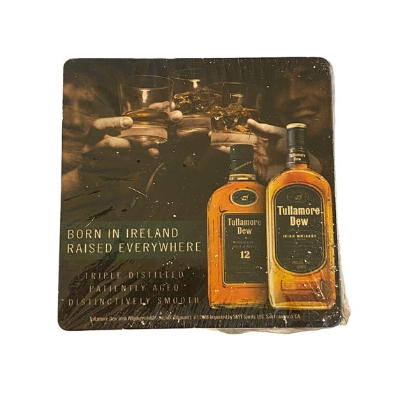 Tullamore Dew Irish Whiskey 100 Pack of Double Sided Coasters 4 x 4 Square - Picture 1 of 3